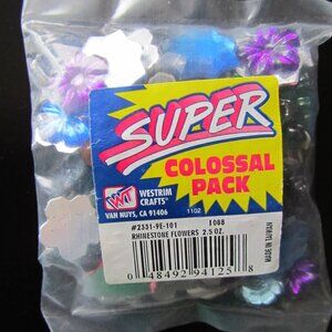 Westrim Crafts Super Colossal Pack Multi Colored Foiled Back Acrylic Jewels